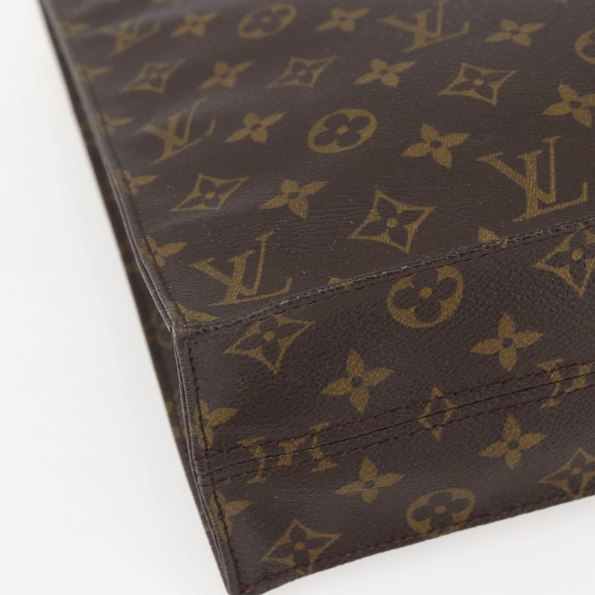LOUIS VUITTON Monogram Sac Plat Hand Bag M51140 LV Auth 161376