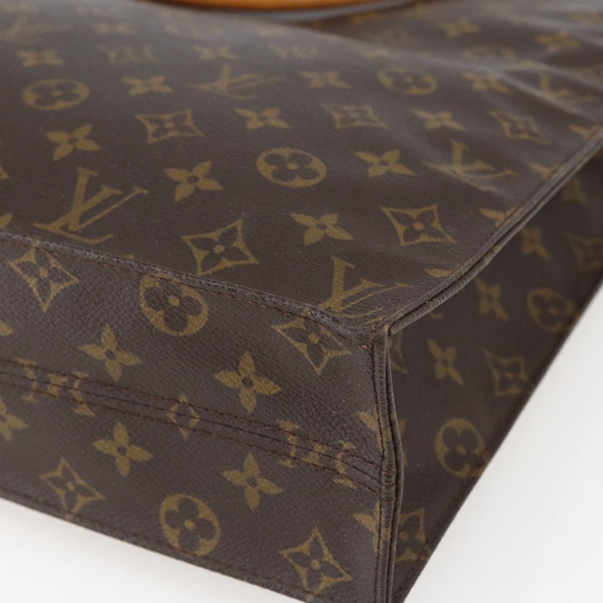 LOUIS VUITTON Monogram Sac Plat Hand Bag M51140 LV Auth 161376