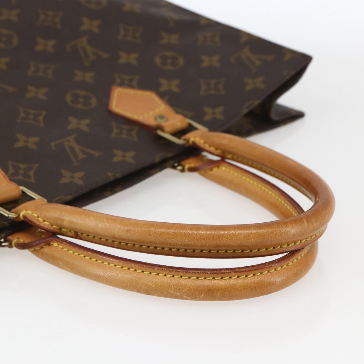 LOUIS VUITTON Monogram Sac Plat Hand Bag M51140 LV Auth 161376