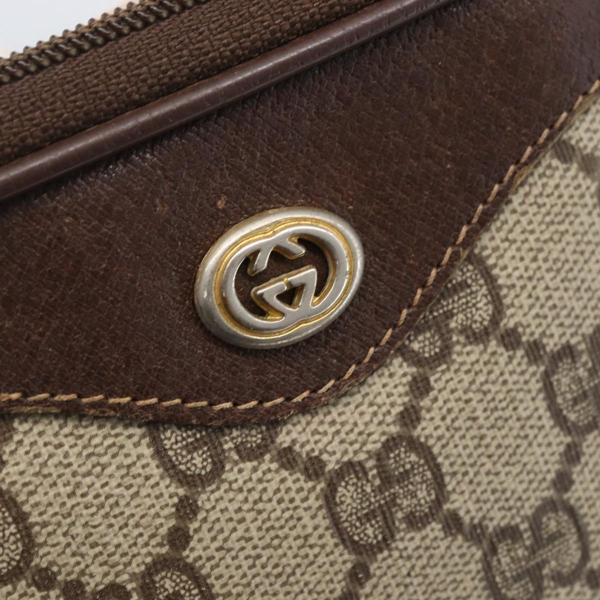GUCCI GG Supreme Shoulder Bag PVC Beige Gold 97 02 068 Auth 161385