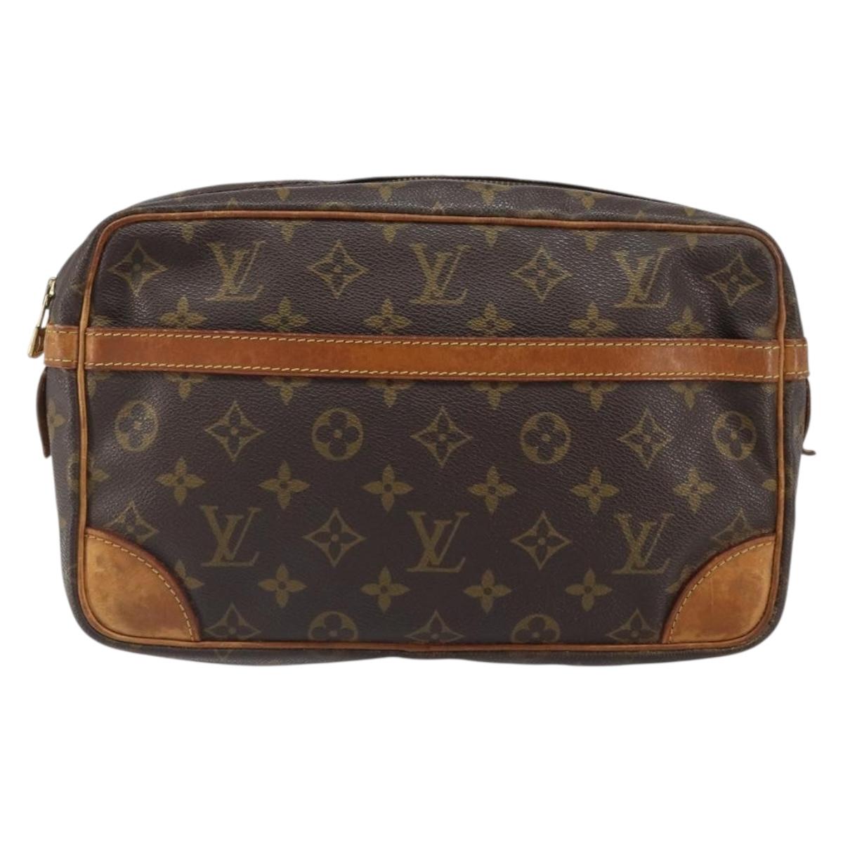 LOUIS VUITTON Monogram Compiegne 28 Clutch Bag M51845 LV Auth 161391