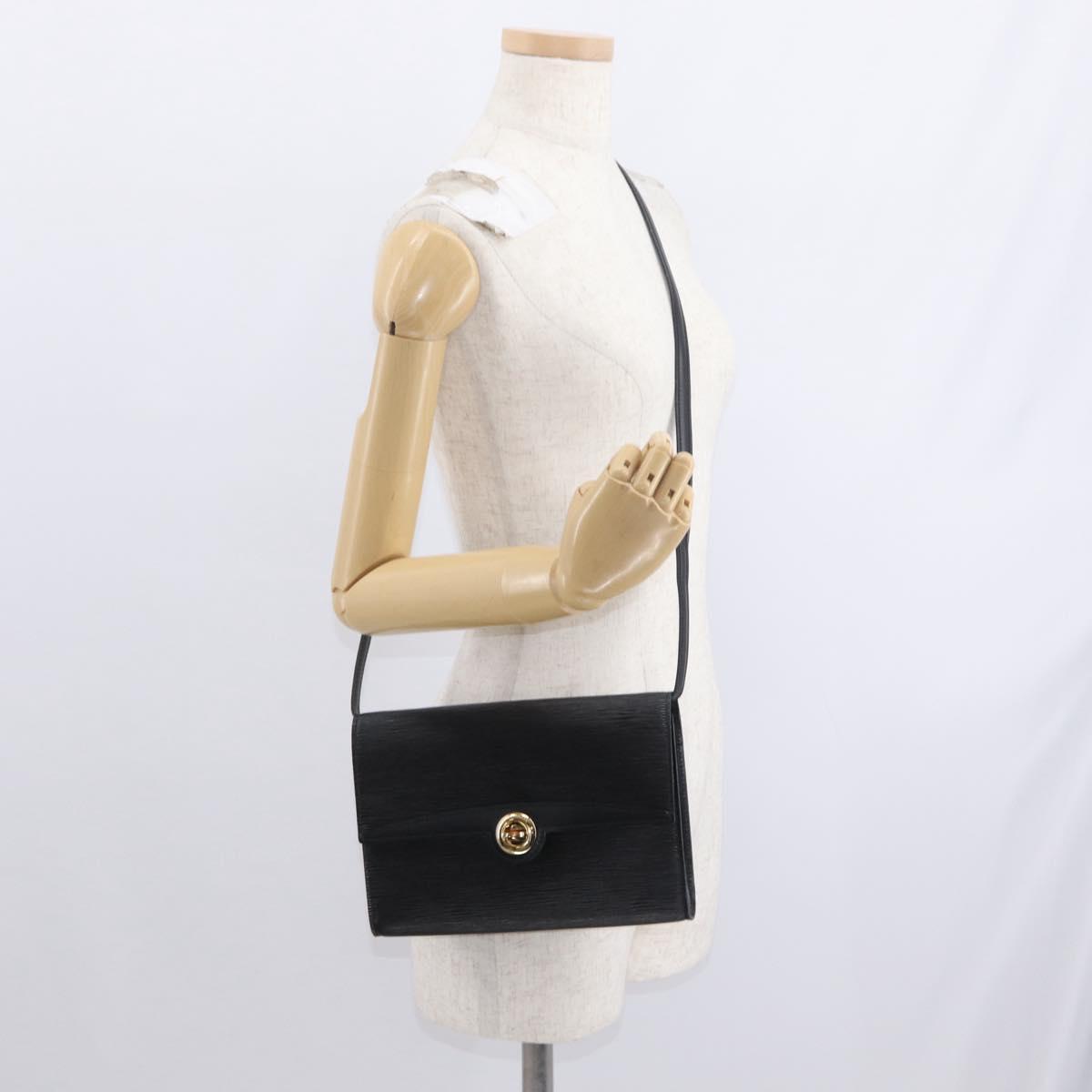LOUIS VUITTON Epi Pochette Arche Shoulder Bag Black Noir M52572 LV Auth 161398