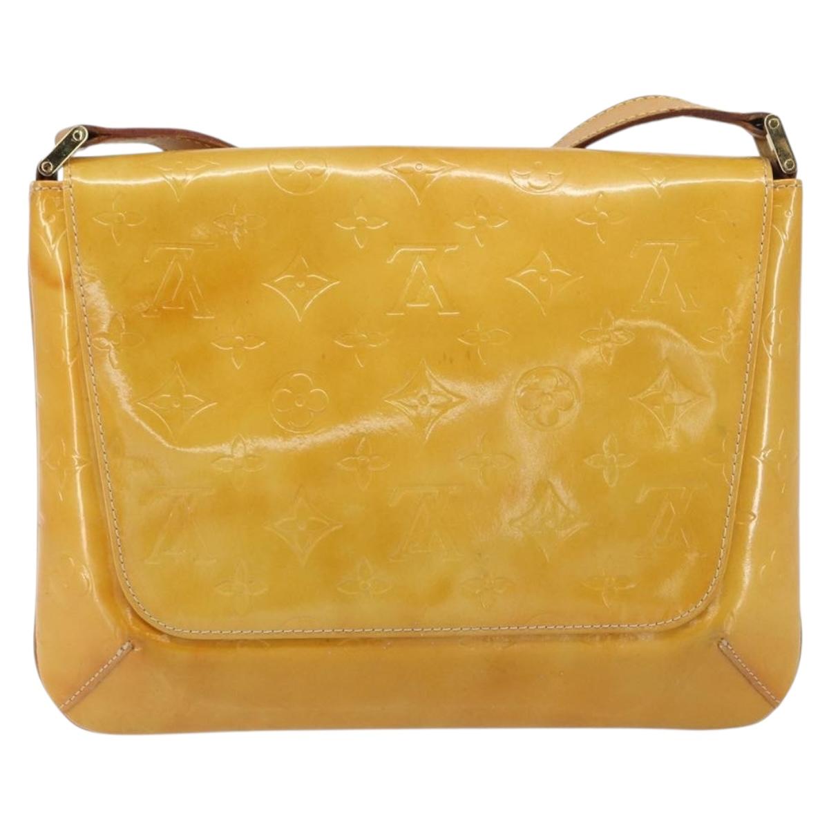 LOUIS VUITTON Monogram Vernis Thompson Street Bag Beige M91301 LV Auth 161400