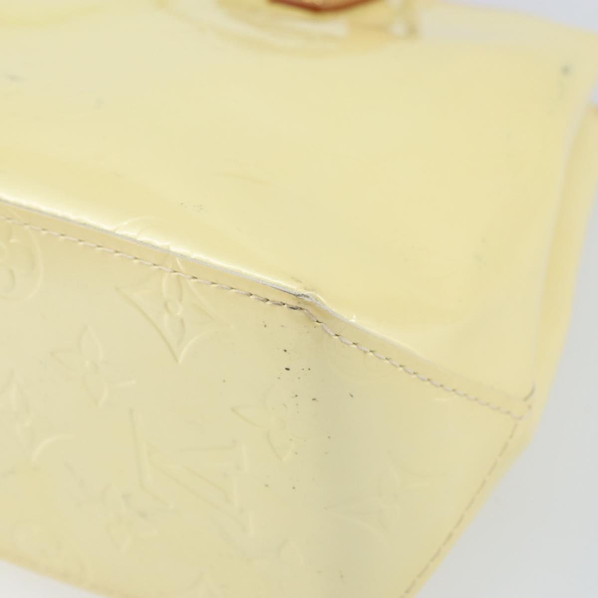 LOUIS VUITTON Monogram Vernis Reade PM Hand Bag Perle M91336 LV Auth 161401