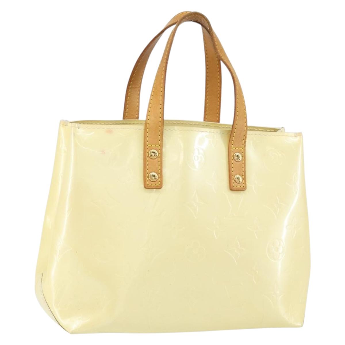 LOUIS VUITTON Monogram Vernis Reade PM Hand Bag Perle M91336 LV Auth 161401