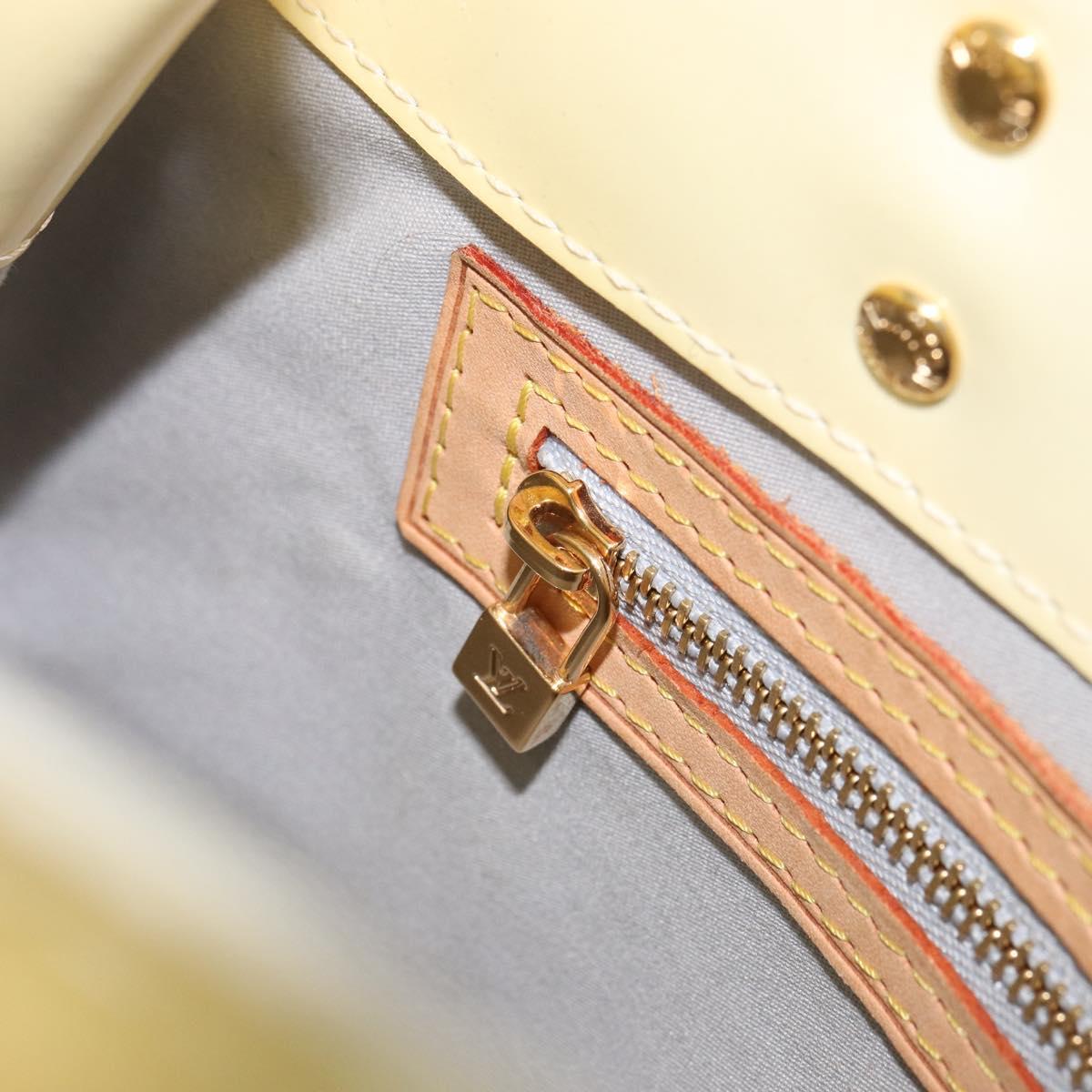 LOUIS VUITTON Monogram Vernis Reade PM Hand Bag Perle M91336 LV Auth 161401