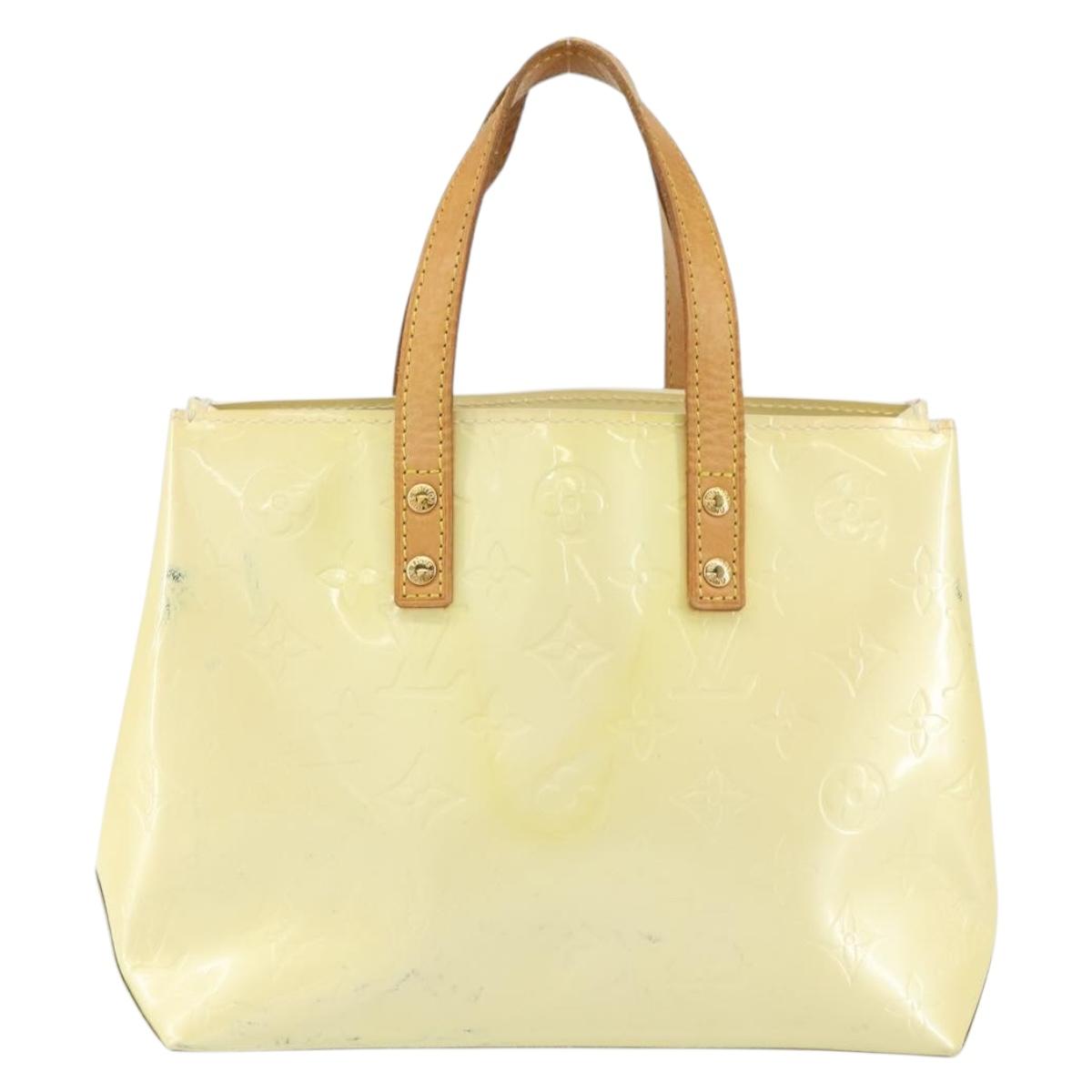 LOUIS VUITTON Monogram Vernis Reade PM Hand Bag Perle M91336 LV Auth 161401