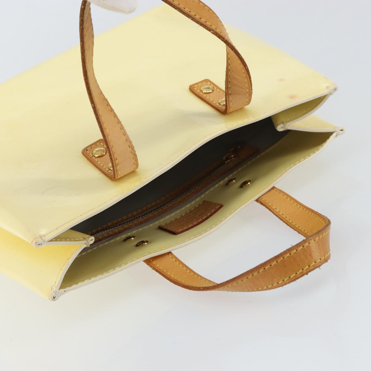 LOUIS VUITTON Monogram Vernis Reade PM Hand Bag Perle M91336 LV Auth 161401