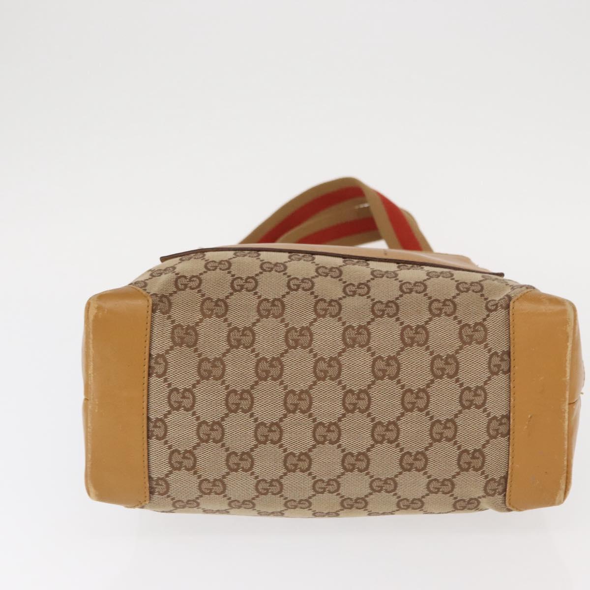 GUCCI GG Canvas Sherry Line Tote Bag Beige 019 0402 1705 Auth 161406