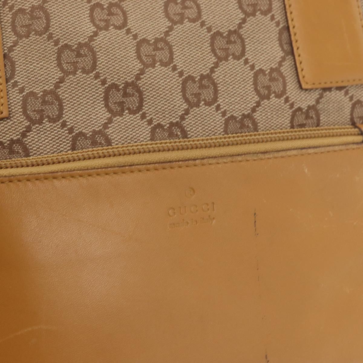 GUCCI GG Canvas Sherry Line Tote Bag Beige 019 0402 1705 Auth 161406