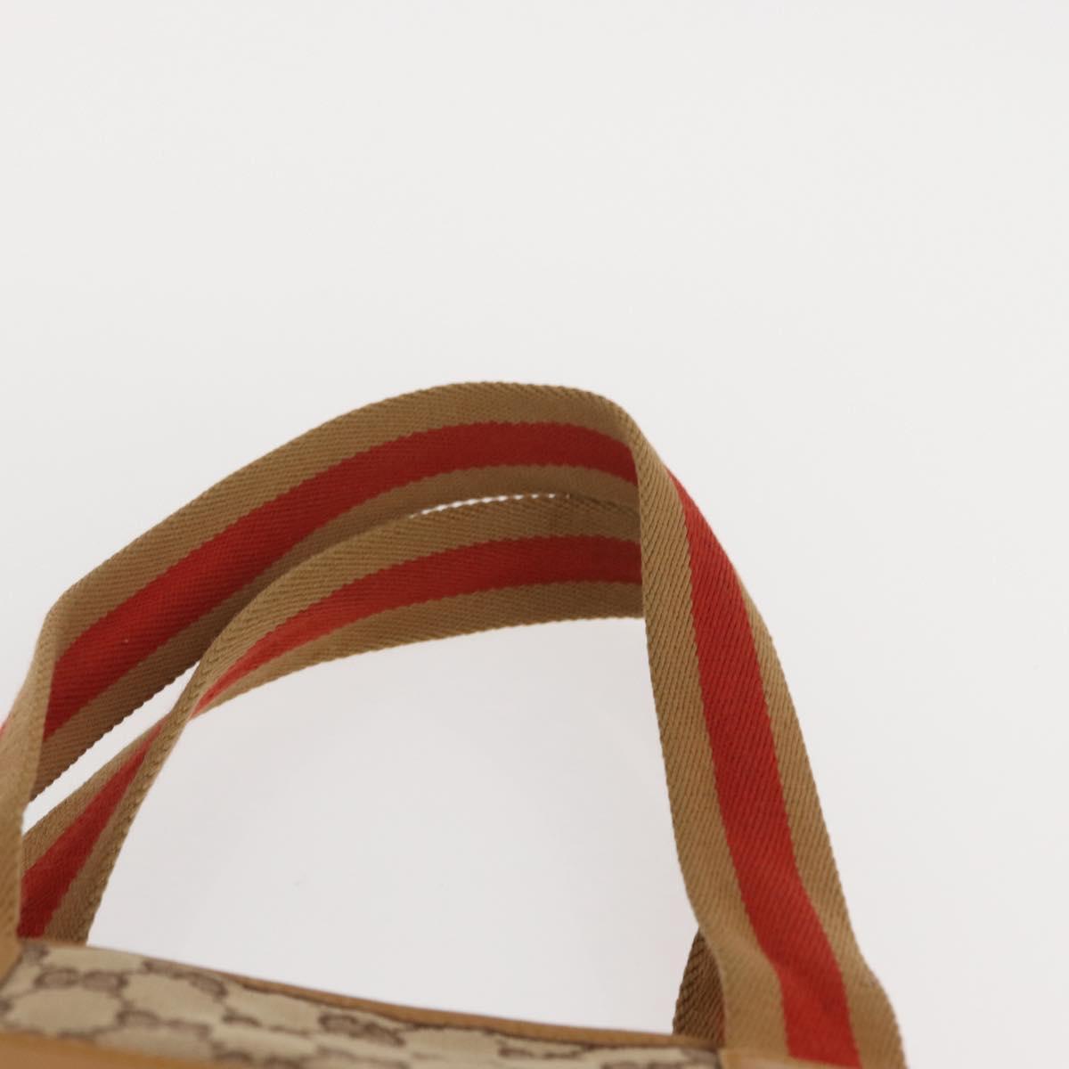 GUCCI GG Canvas Sherry Line Tote Bag Beige 019 0402 1705 Auth 161406