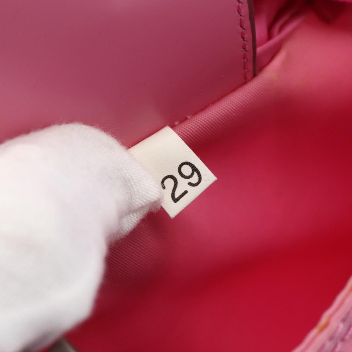 PRADA Shoulder Bag Nylon Pink Silver Auth 161410