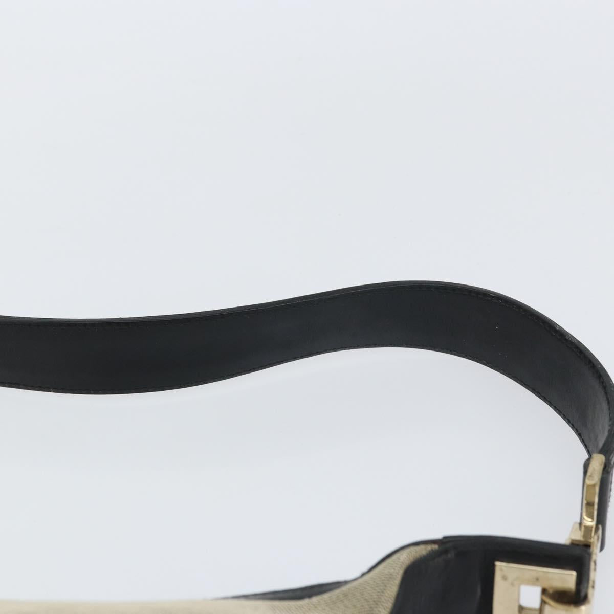 GUCCI Shoulder Bag Canvas Gray Gold 001 4204 Auth 161417