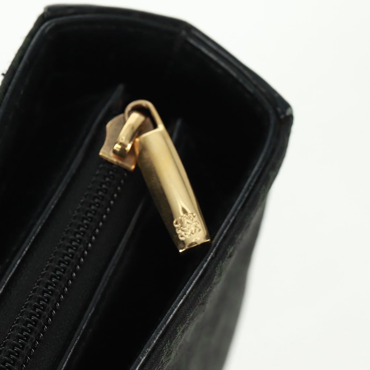 LOEWE Hand Bag Canvas Black Gold Auth 161425V