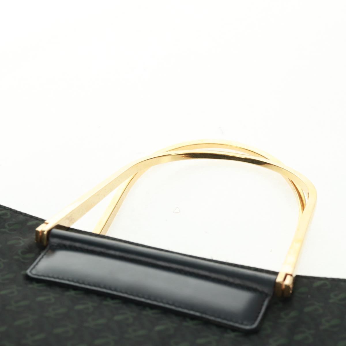 LOEWE Hand Bag Canvas Black Gold Auth 161425V
