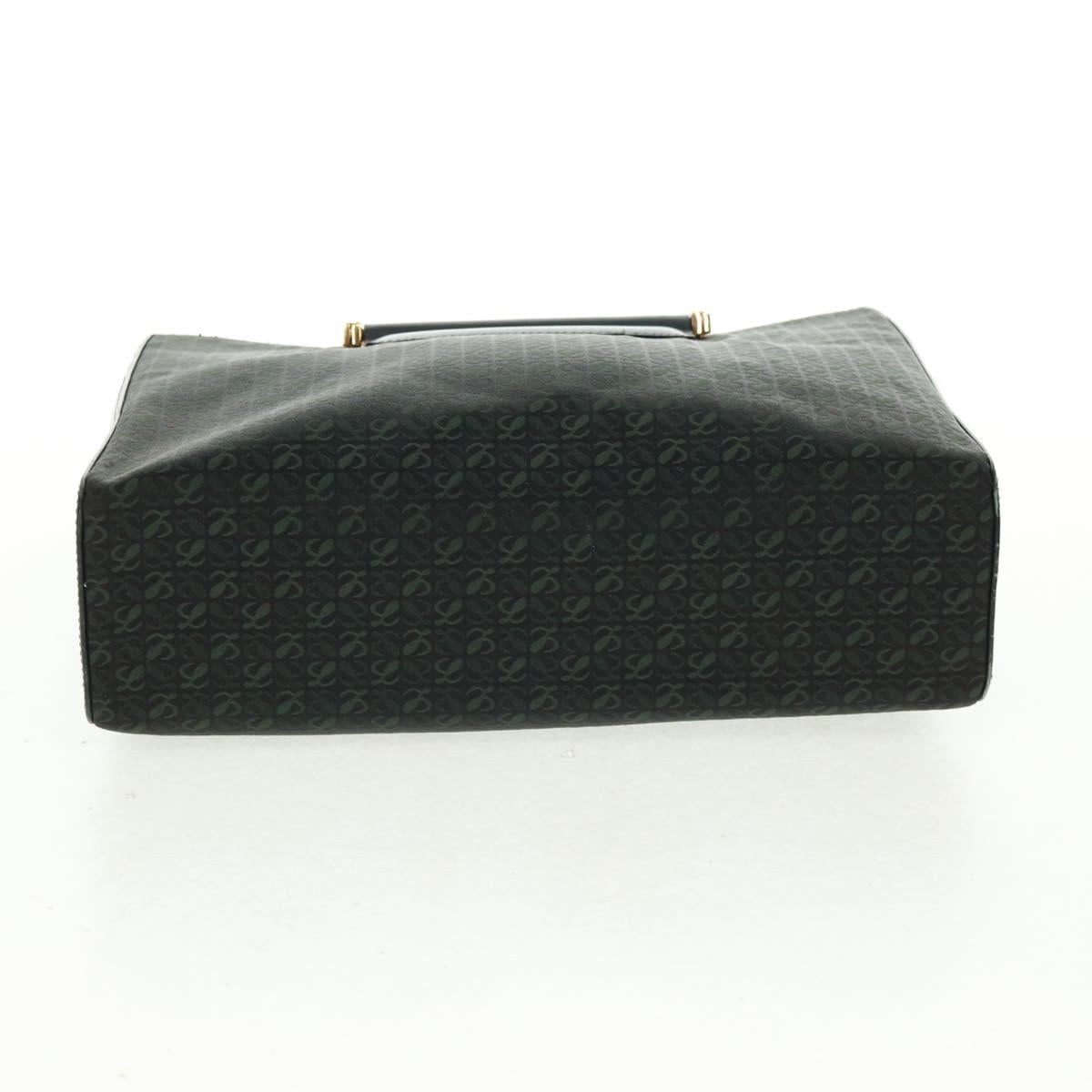 LOEWE Hand Bag Canvas Black Gold Auth 161425V