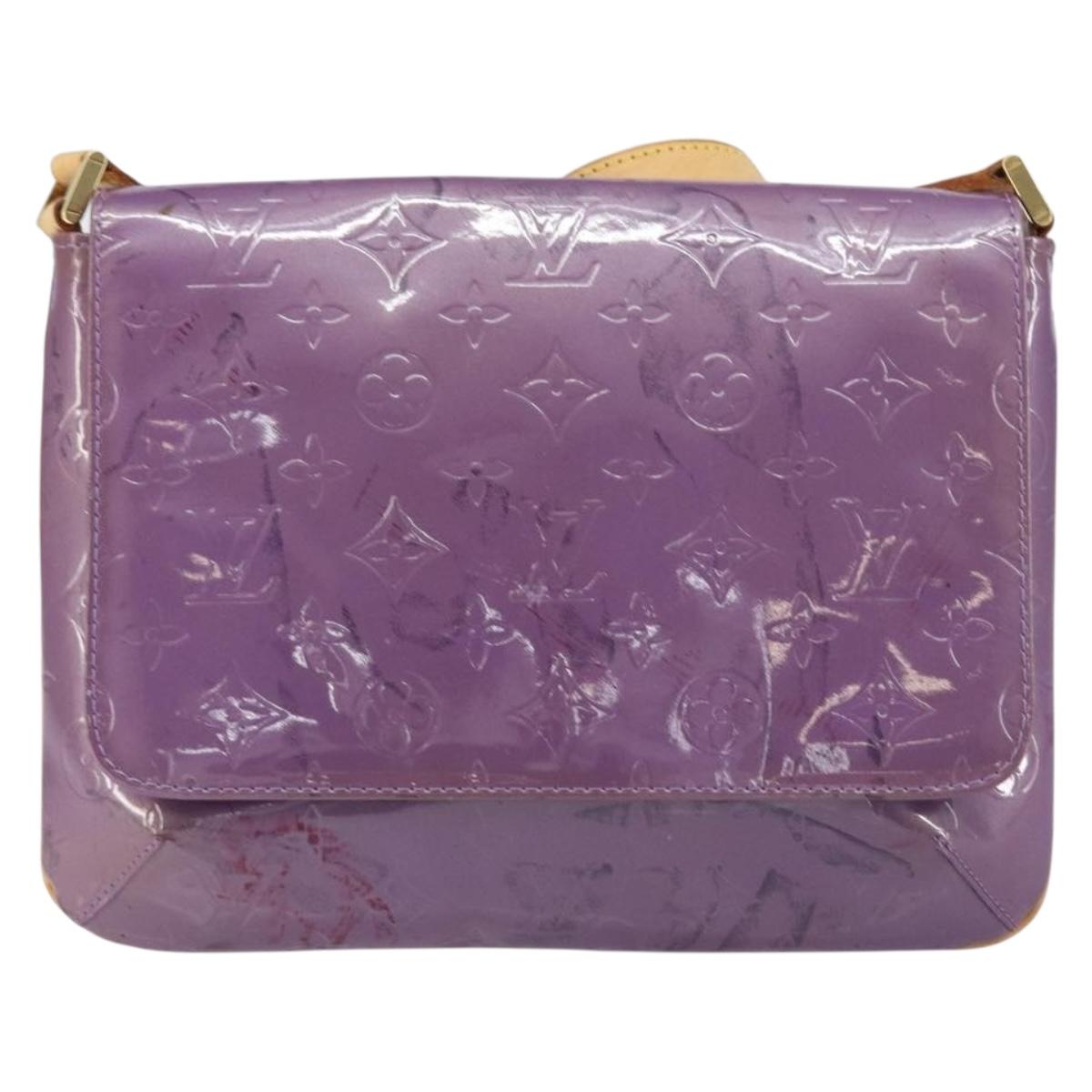 LOUIS VUITTON Monogram Vernis Thompson Street Bag Viole M91095 LV Auth 161428