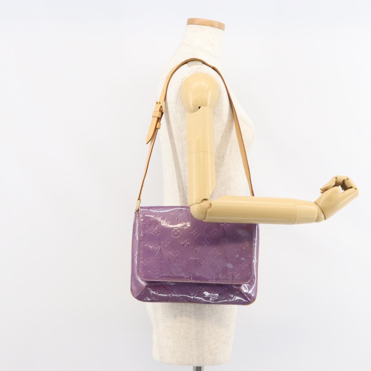 LOUIS VUITTON Monogram Vernis Thompson Street Bag Viole M91095 LV Auth 161428