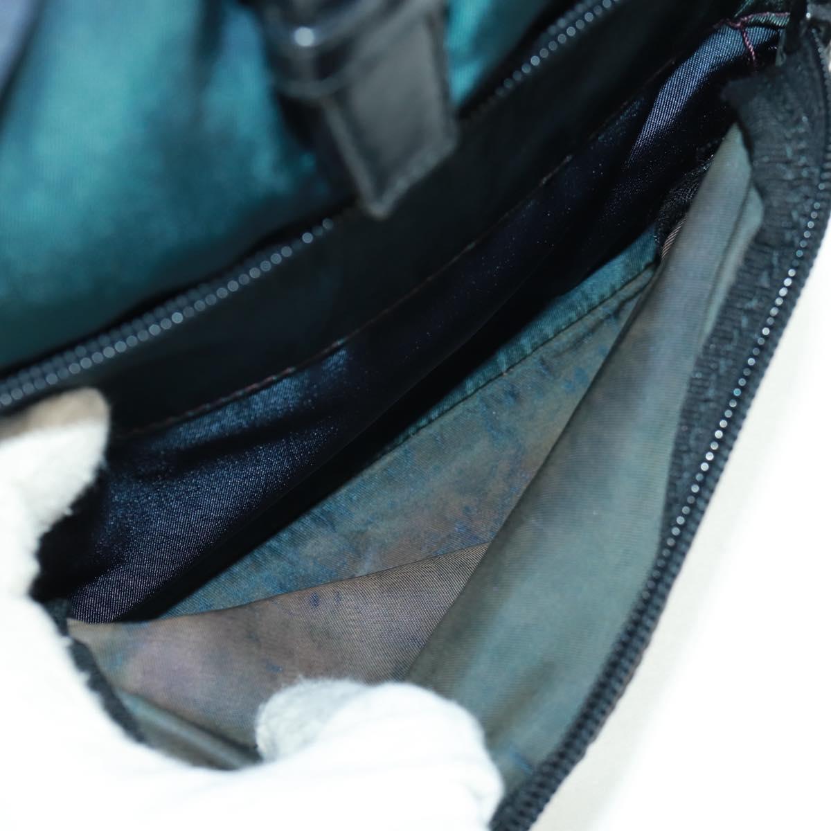 PRADA Backpack Nylon Green Silver Auth 161433