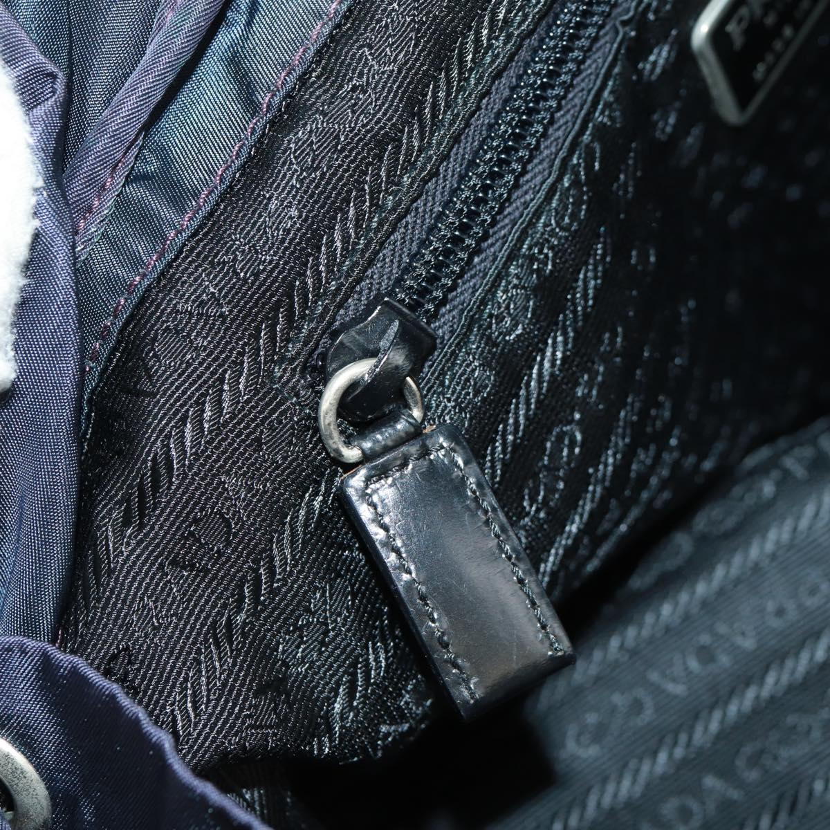 PRADA Backpack Nylon Green Silver Auth 161433