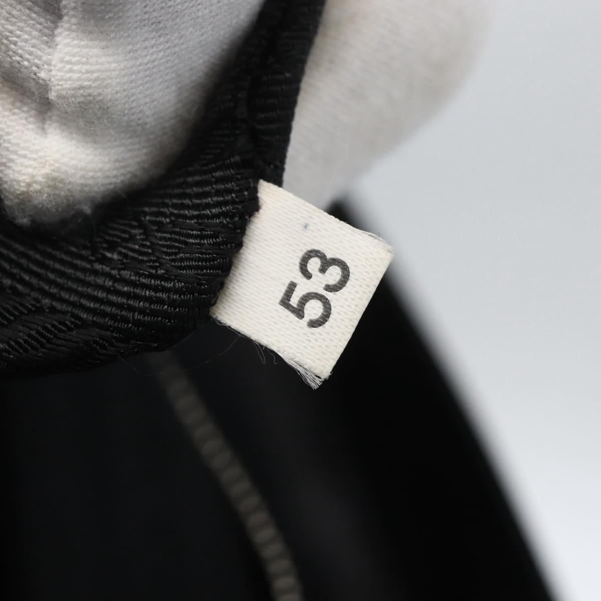 PRADA Shoulder Bag Nylon Black Silver Auth 161445