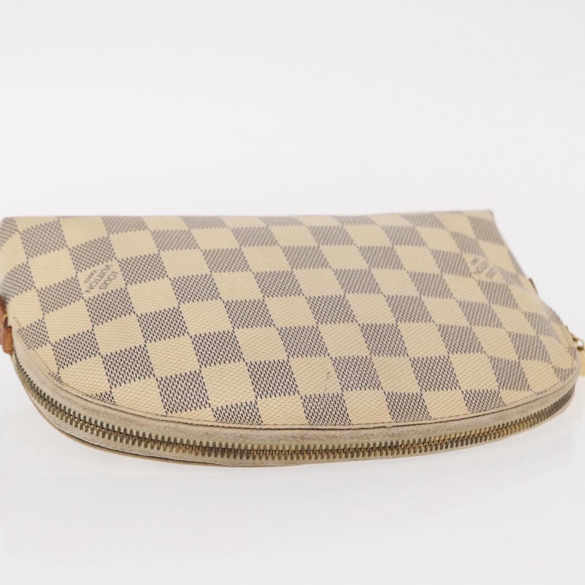 LOUIS VUITTON Damier Azur Pochette Cosmetic GM Pouch N23346 LV Auth 161452A