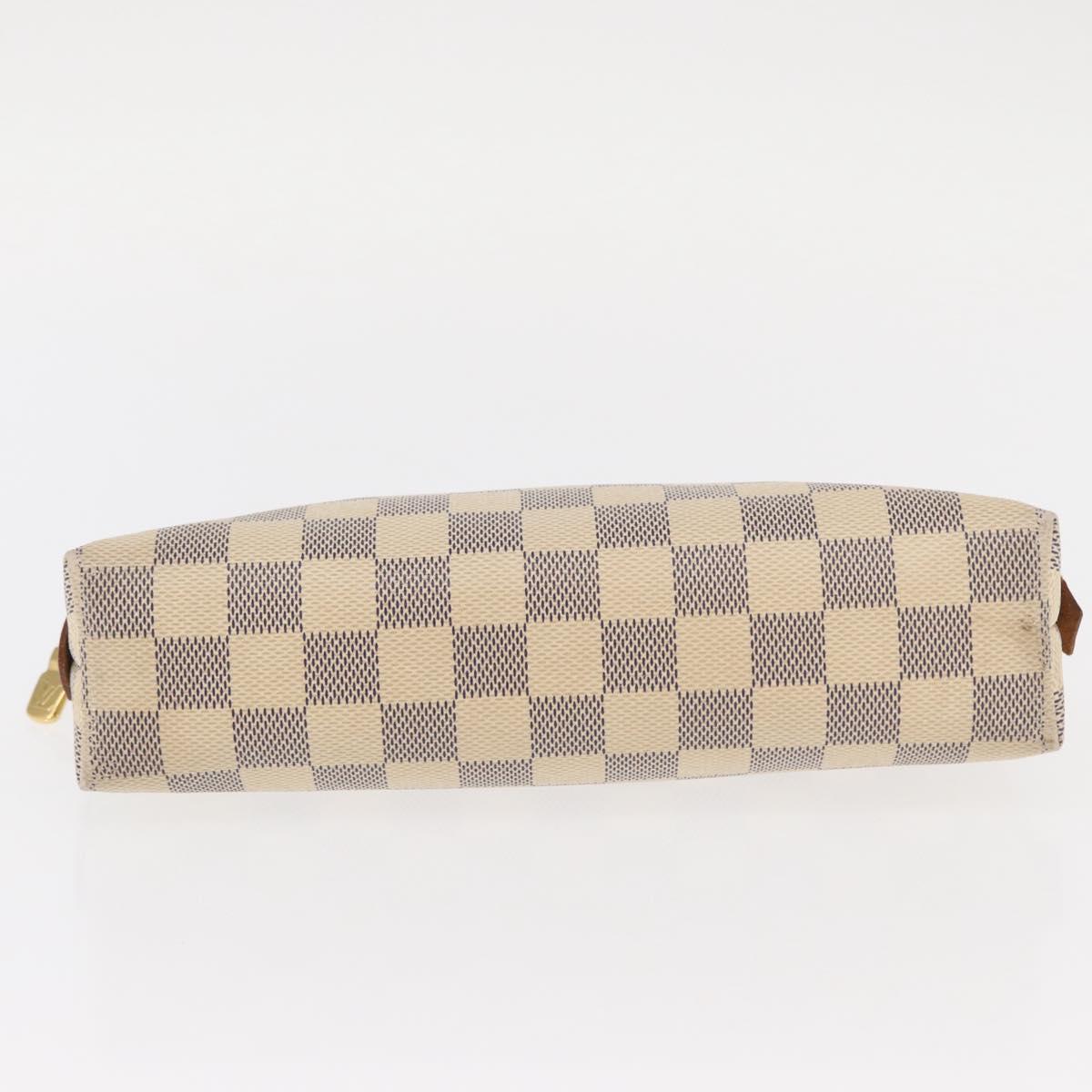 LOUIS VUITTON Damier Azur Pochette Cosmetic GM Pouch N23346 LV Auth 161452A