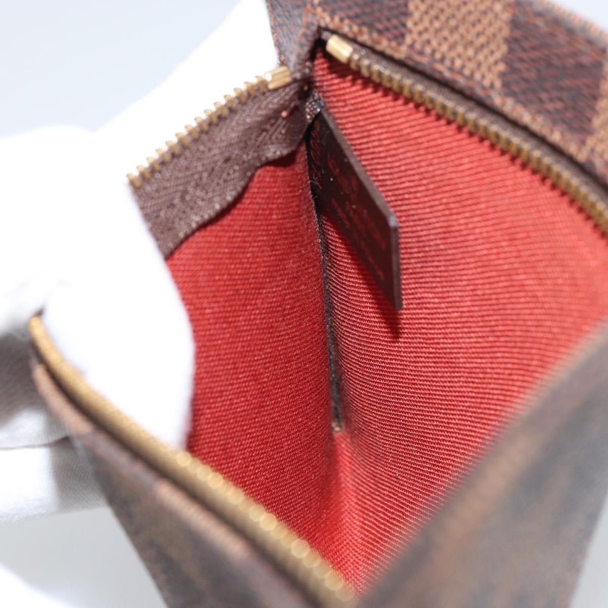 LOUIS VUITTON Damier Ebene Clifton Pouch N51149 LV Auth 161460