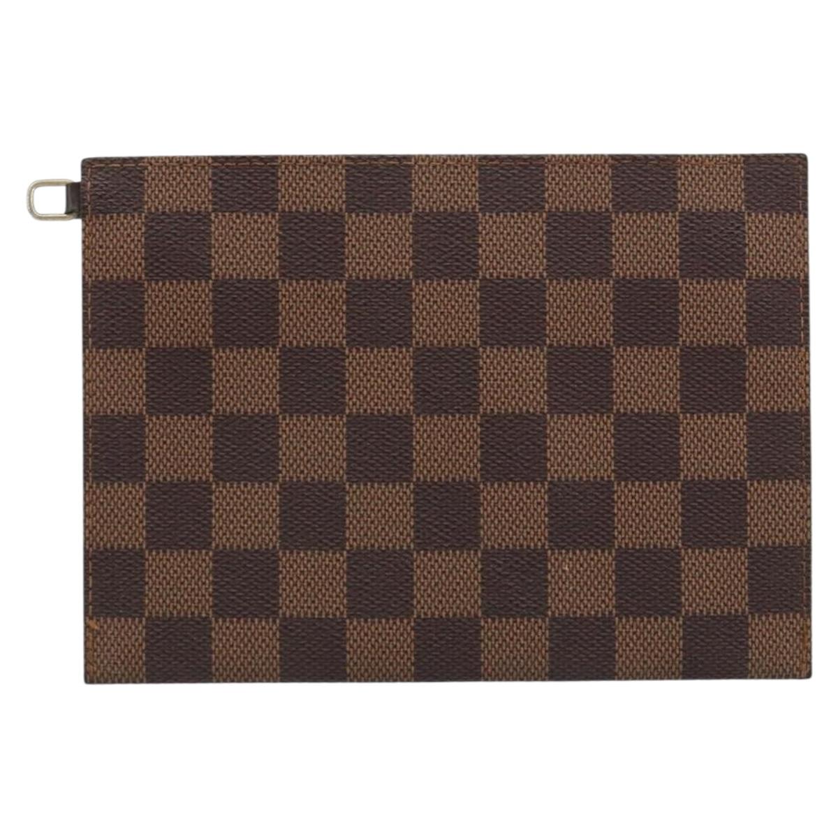LOUIS VUITTON Damier Ebene Clifton Pouch N51149 LV Auth 161460
