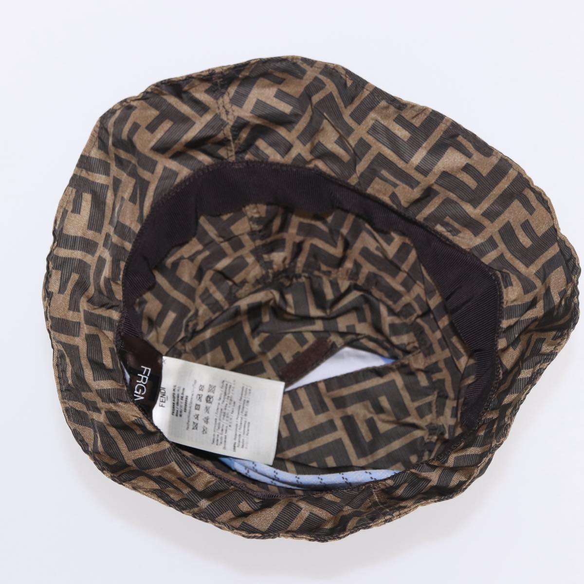 FENDI x FRGMT x POKÉMON ZUCCA Canvas Bucket Hat Mini-Dragon Brown Auth 161464SM