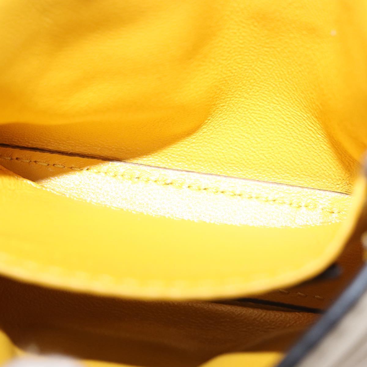 FENDI FRGMT x POKEMON Nano Bucket Bag Leather Yellow Silver Auth 161465SM