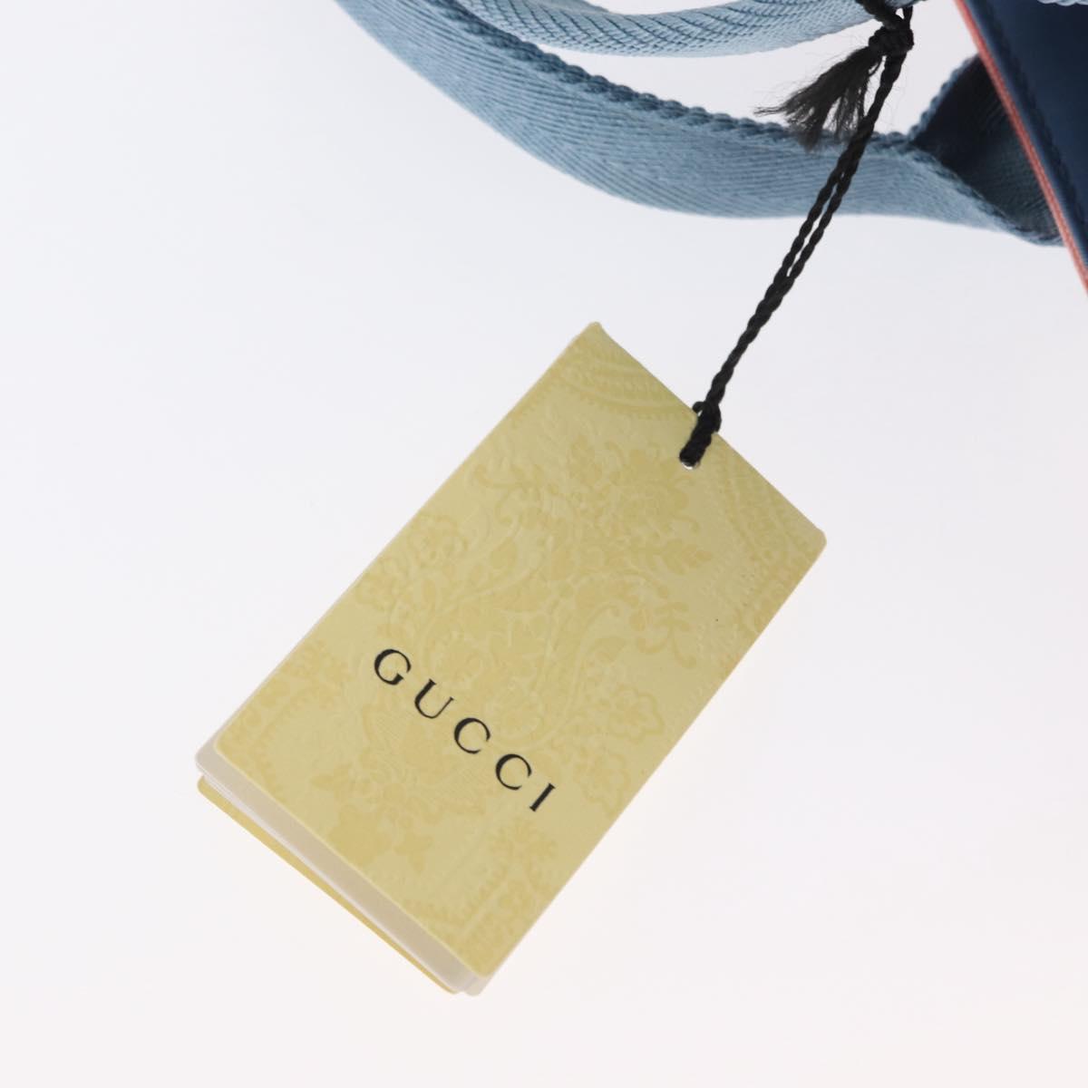 GUCCI Hand Bag Canvas Light Blue 605831 Auth 161483M