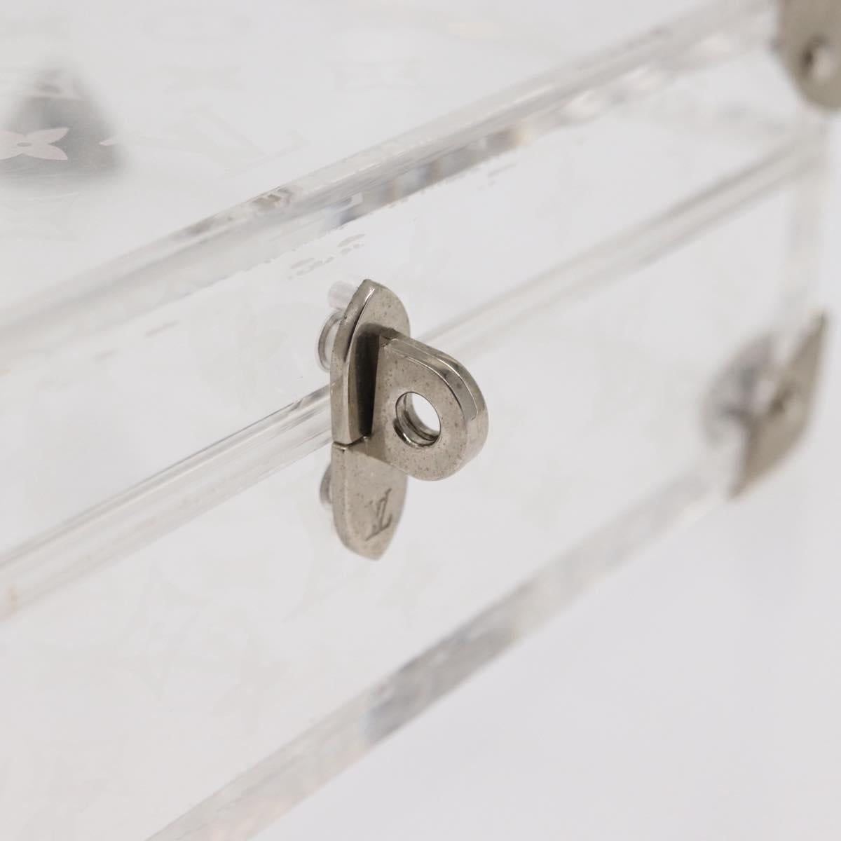 LOUIS VUITTON Monogram Love Message Mini Trunk Plastic Clear M99079 Auth 161492V