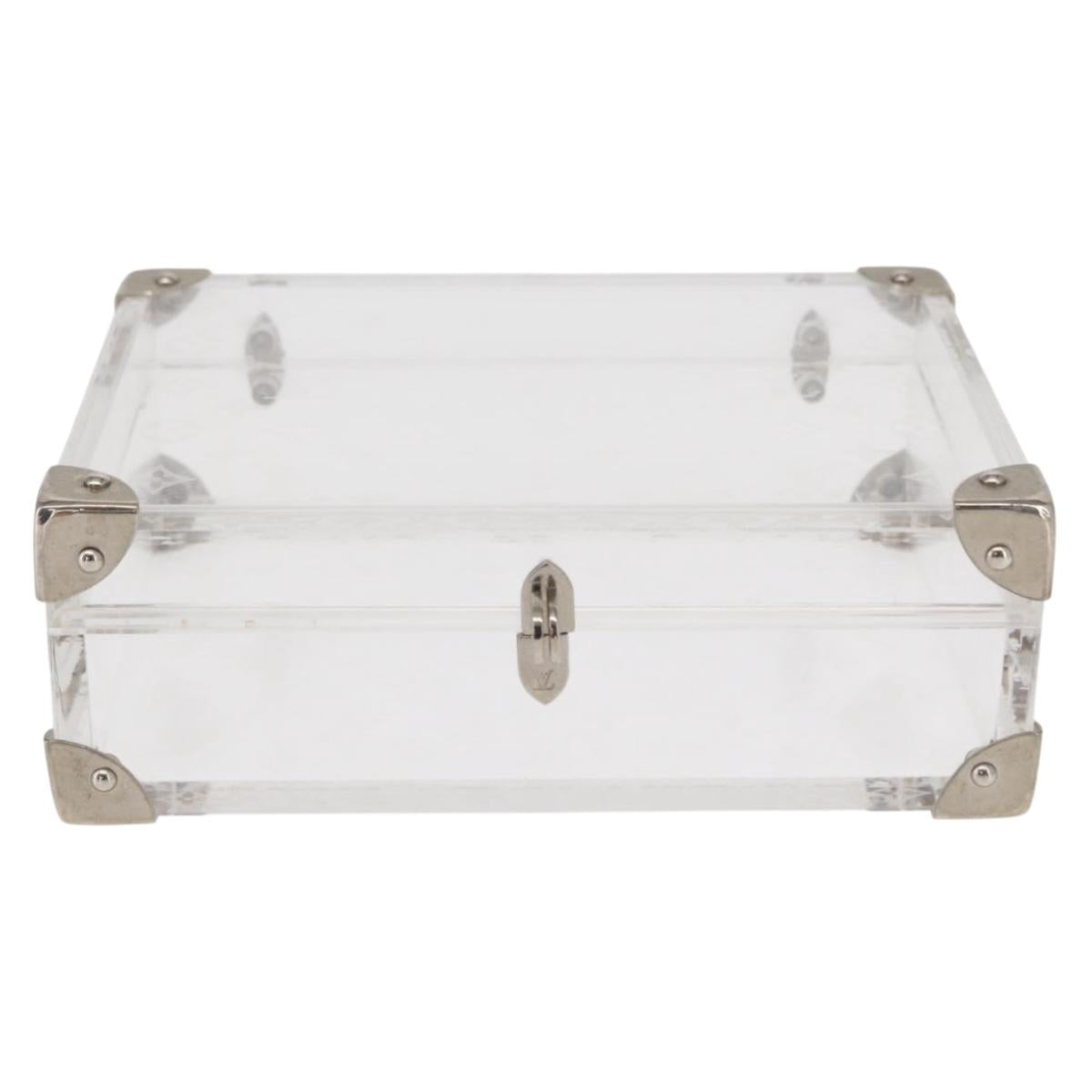LOUIS VUITTON Monogram Love Message Mini Trunk Plastic Clear M99079 Auth 161492V