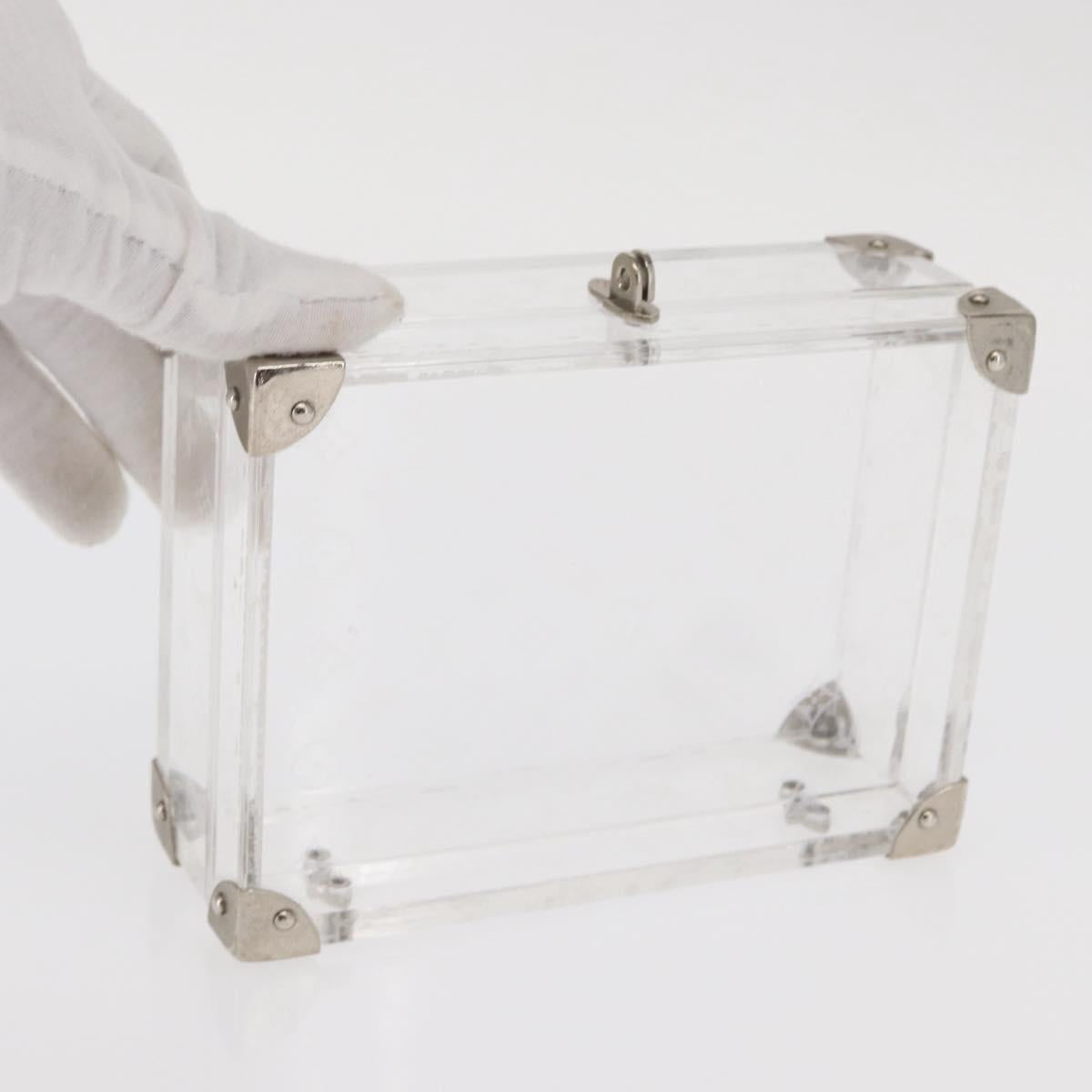 LOUIS VUITTON Monogram Love Message Mini Trunk Plastic Clear M99079 Auth 161492V