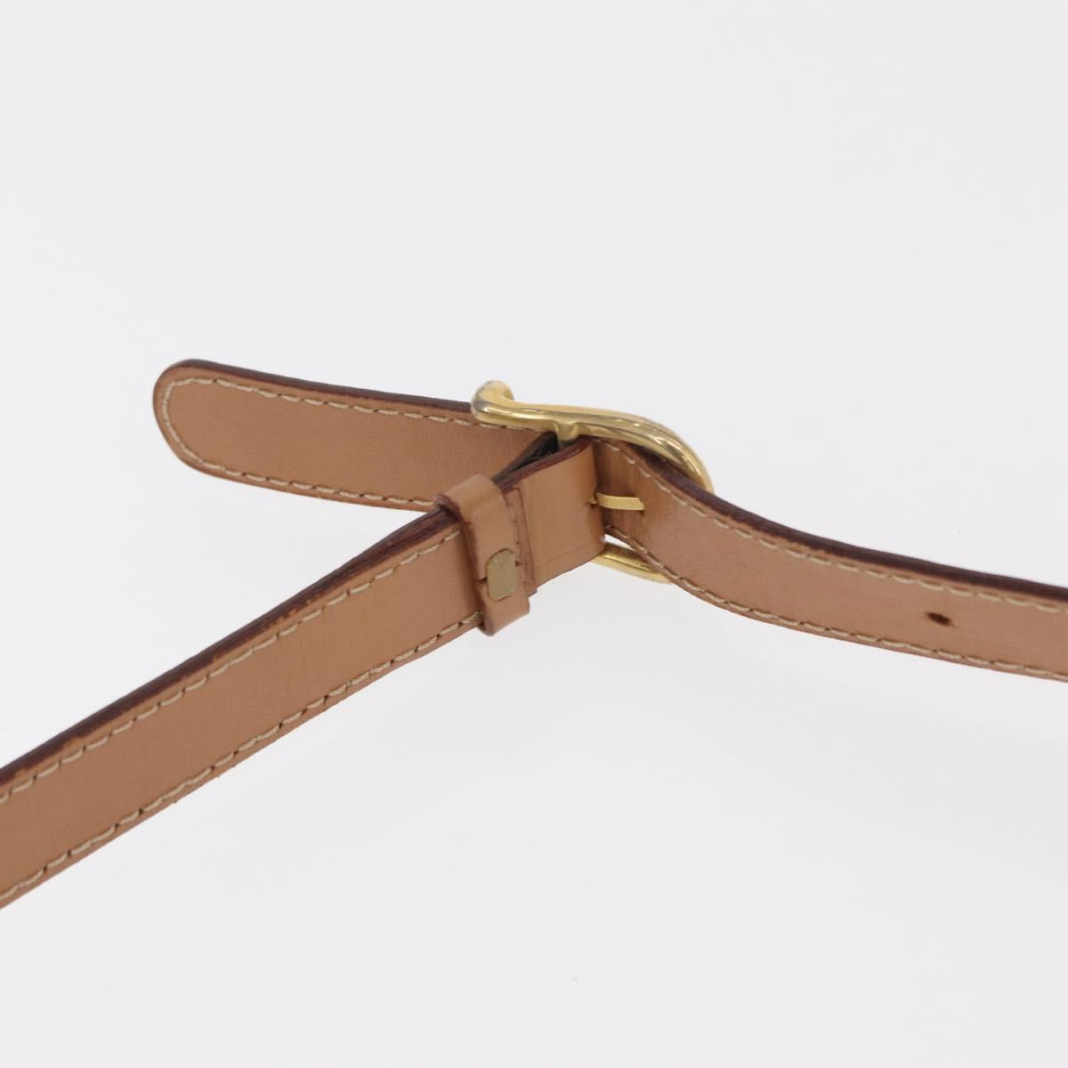 CELINE Macadam Canvas Shoulder Bag PVC Leather Brown Gold Auth 161505