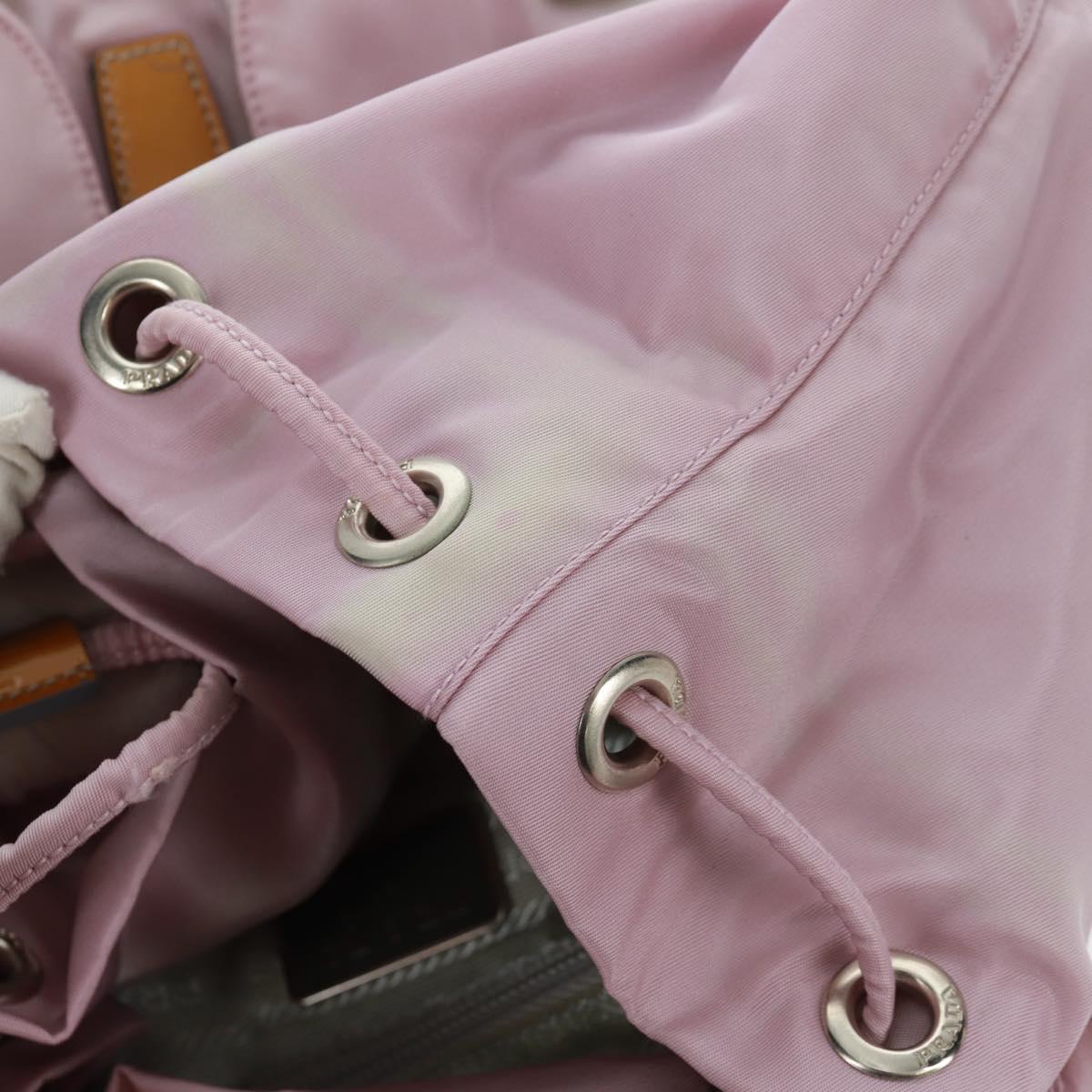 PRADA Backpack Nylon Pink Silver Auth 161509