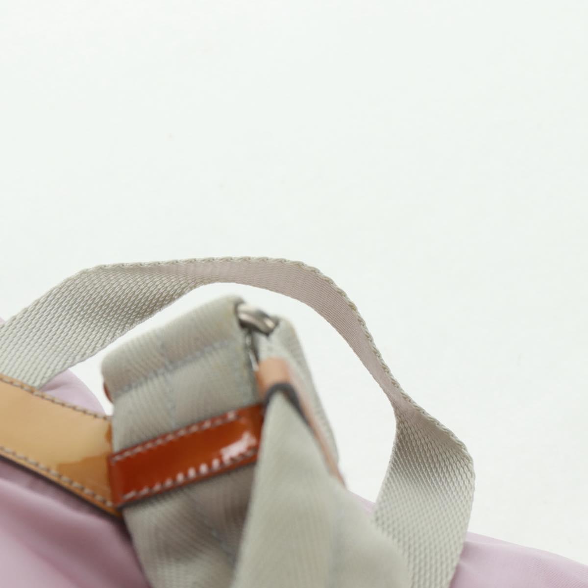 PRADA Backpack Nylon Pink Silver Auth 161509