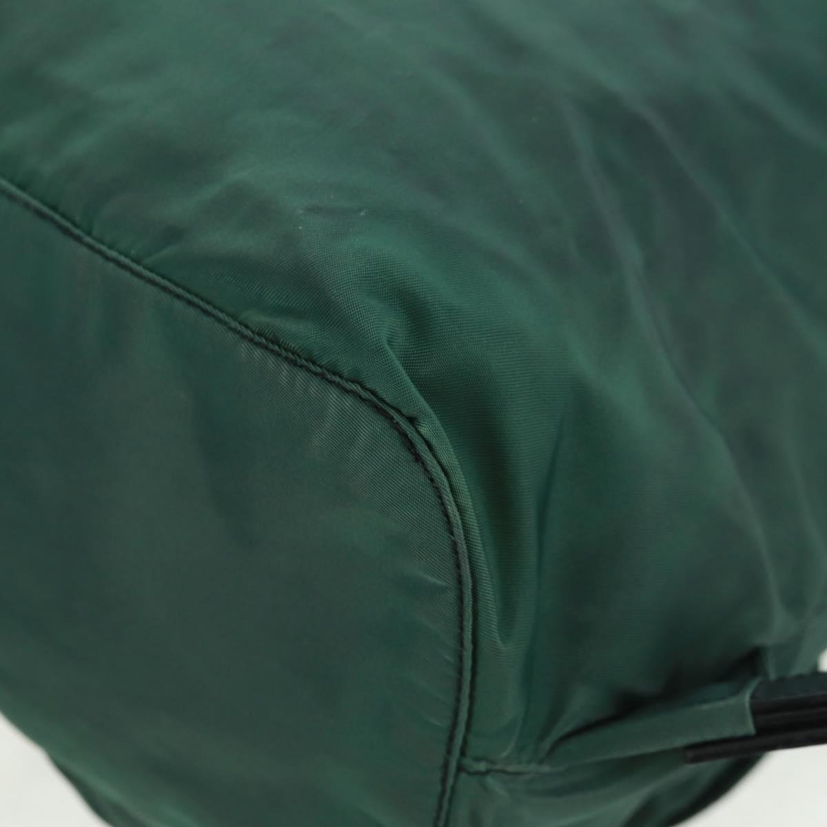 PRADA Backpack Nylon Green Silver Auth 161515