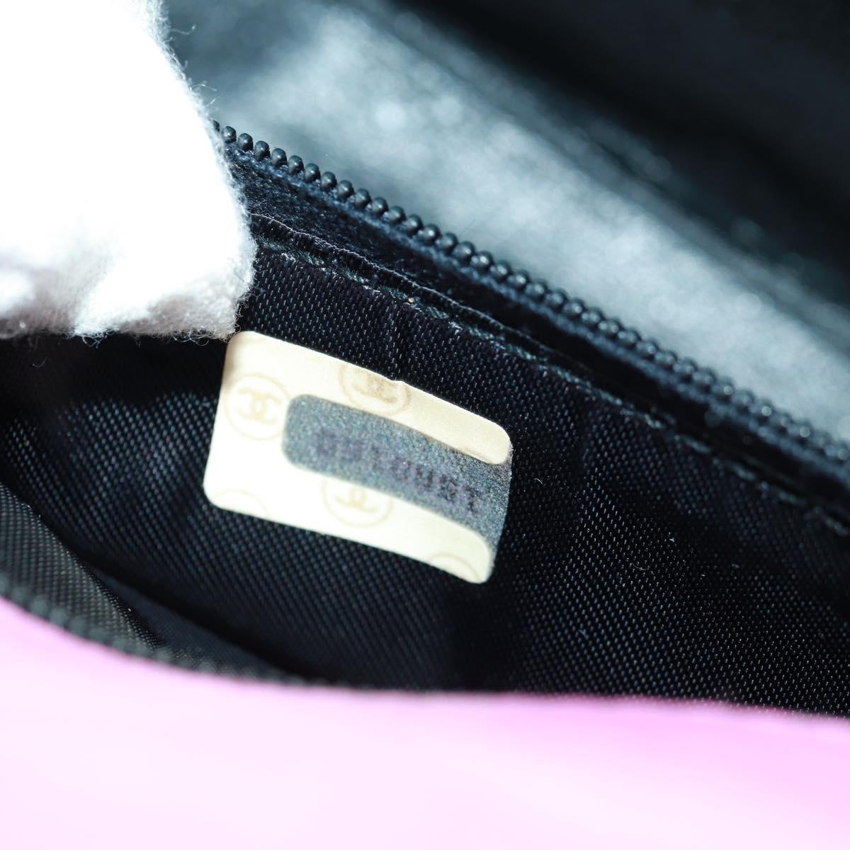 CHANEL Matelasse Chain Camelia Shoulder Bag Cotton Pink Gold CC Auth 161522V