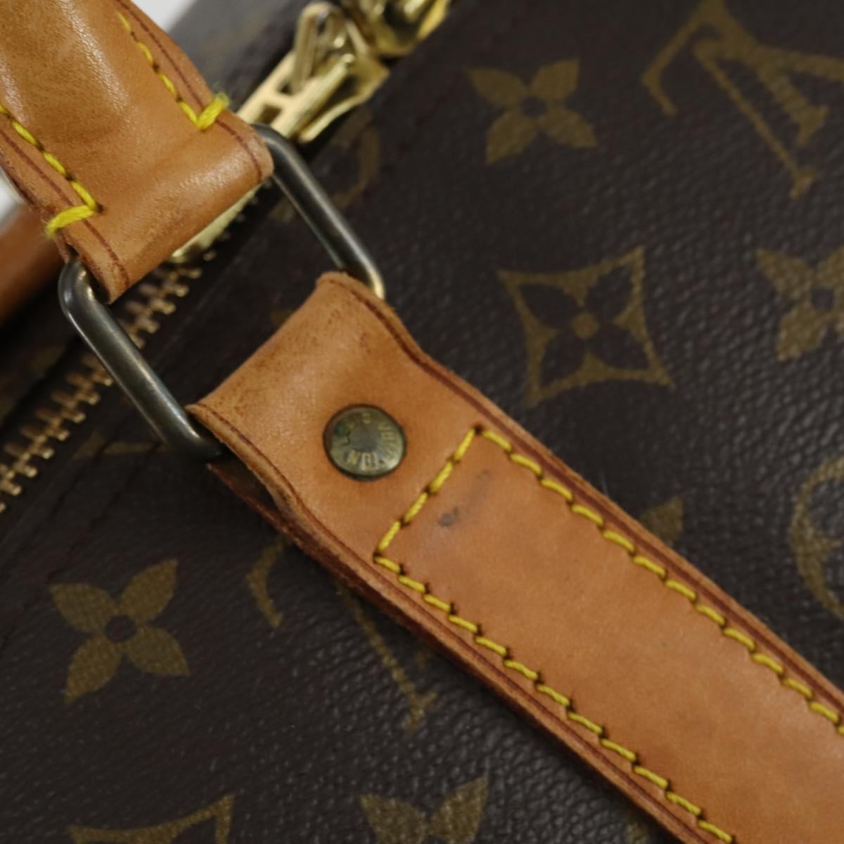 LOUIS VUITTON Monogram Keepall 55 Boston Bag M41424 LV Auth 161537