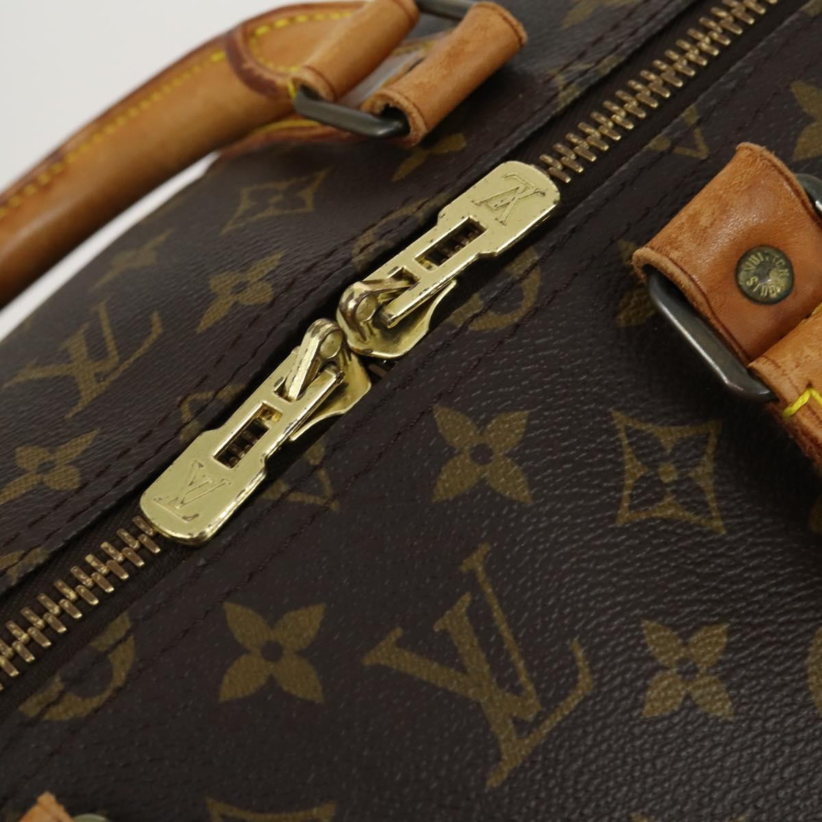 LOUIS VUITTON Monogram Keepall 55 Boston Bag M41424 LV Auth 161537