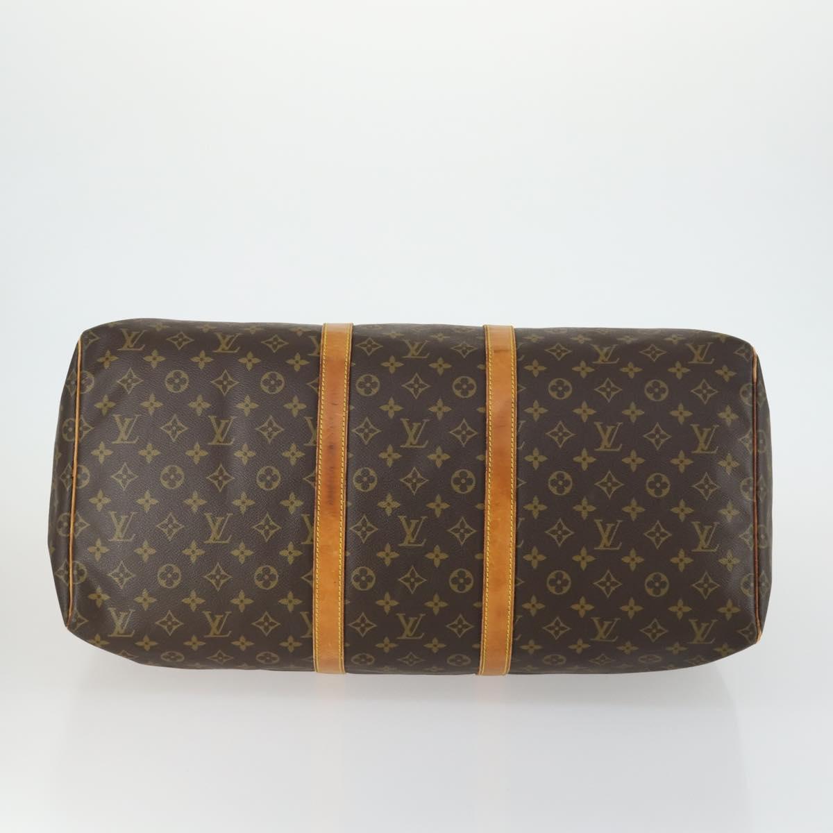LOUIS VUITTON Monogram Keepall 55 Boston Bag M41424 LV Auth 161537