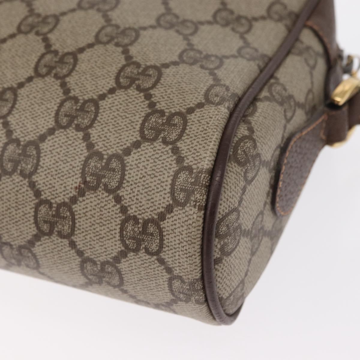 GUCCI GG Supreme Web Sherry Line Shoulder Bag PVC Beige 56 02 087 Auth 161551