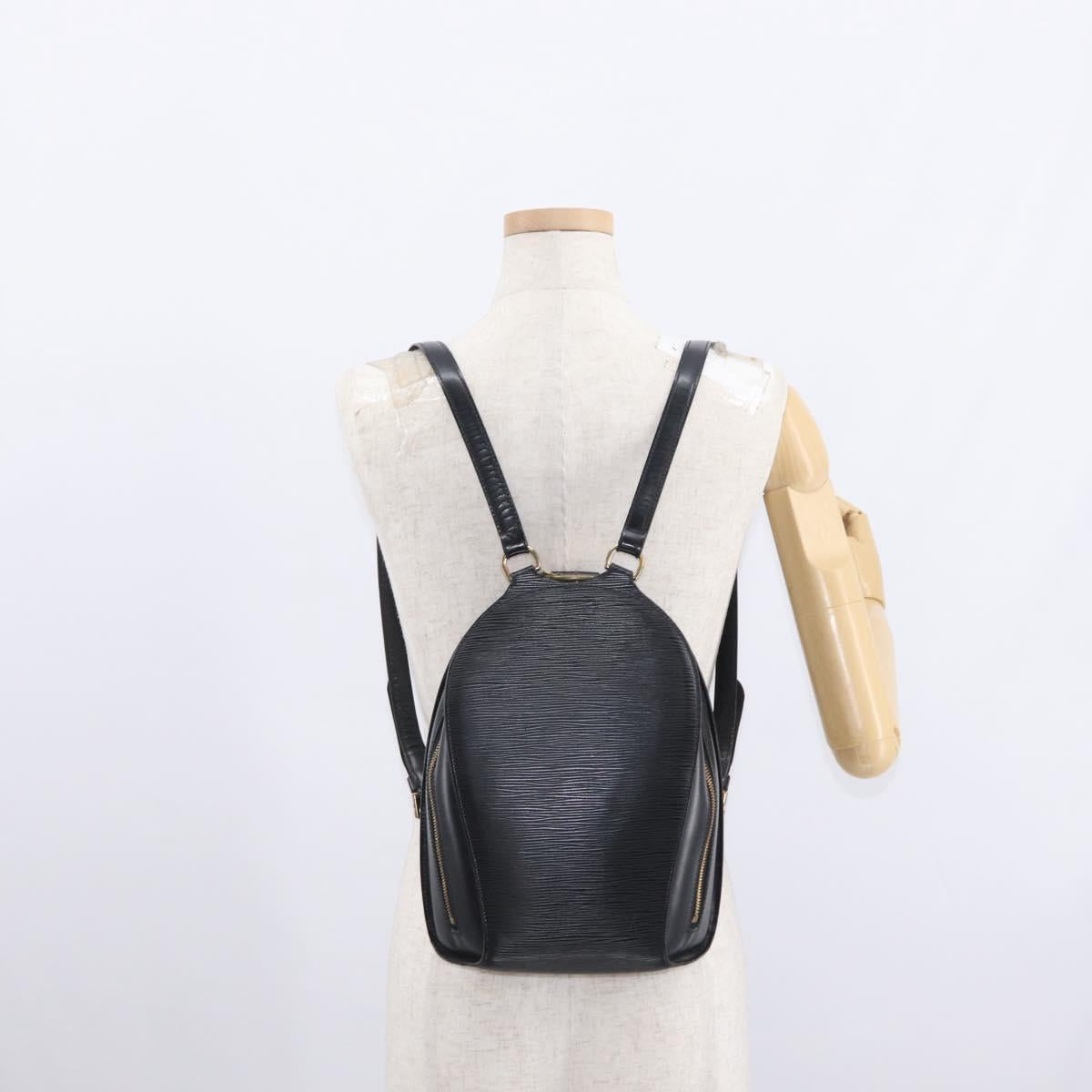 LOUIS VUITTON Epi Mabillon Backpack Black M52232 LV Auth 161556