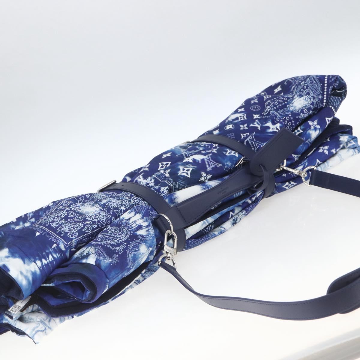 LOUIS VUITTON Monogram Bandana LF Fuuta Blanket Blue MP3348 LV Auth 161560SM