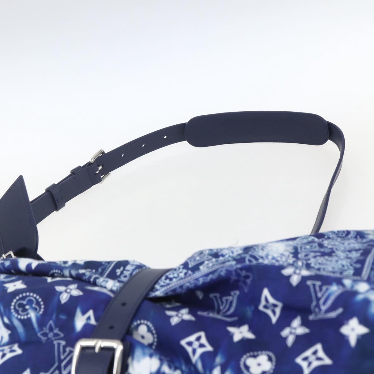 LOUIS VUITTON Monogram Bandana LF Fuuta Blanket Blue MP3348 LV Auth 161560SM