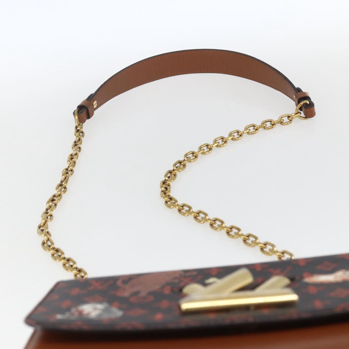 LOUIS VUITTON Catgram Sack Twist MM Shoulder Bag Marron M44408 LV Auth 161561SAV