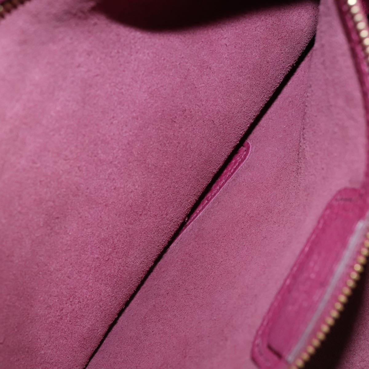 Salvatore Ferragamo Gancini Tote Bag Leather Purple Gold Auth 161588
