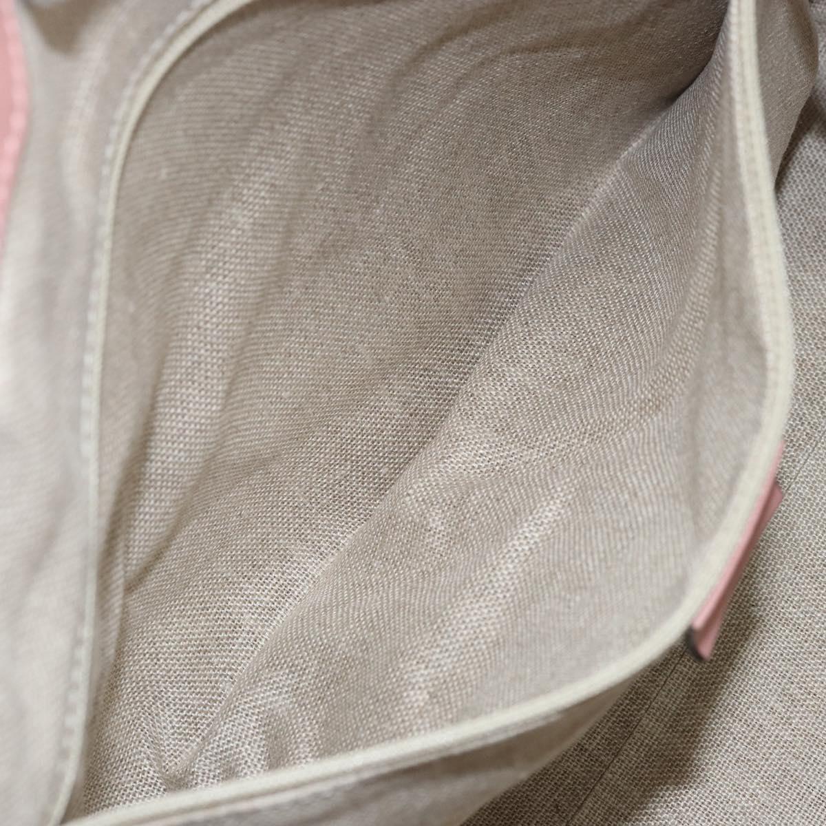 GUCCI Micro GG Canvas Guccissima Tote Bag Leather Pink Gold 449657 Auth 161597
